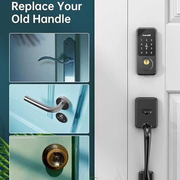 Keyless Entry Door Lock with Handle, Hornbill Smart Front Door Lock Set *NEW* - Picture 3 of 7